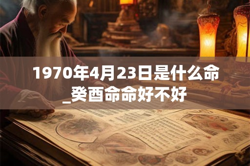 1970年4月23日是什么命_癸酉命命好不好