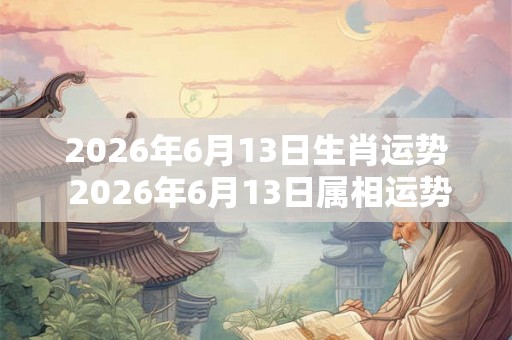 2026年6月13日生肖运势 2026年6月13日属相运势如何