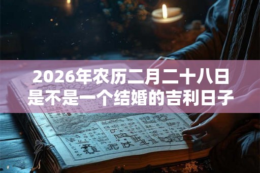 2026年农历二月二十八日是不是一个结婚的吉利日子？