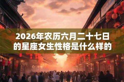 2026年农历六月二十七日的星座女生性格是什么样的？