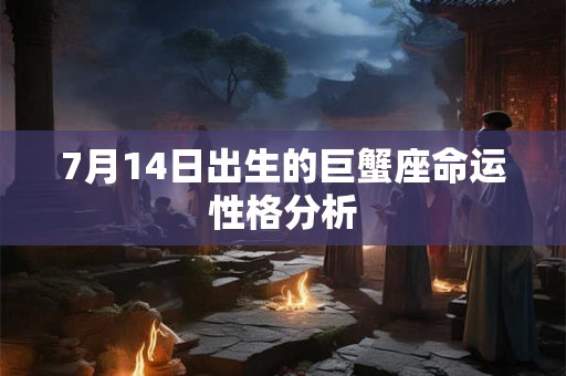 7月14日出生的巨蟹座命运性格分析 7月14日出生的巨蟹座命运性格分析