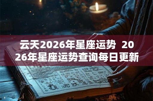 云天2026年星座运势  2026年星座运势查询每日更新