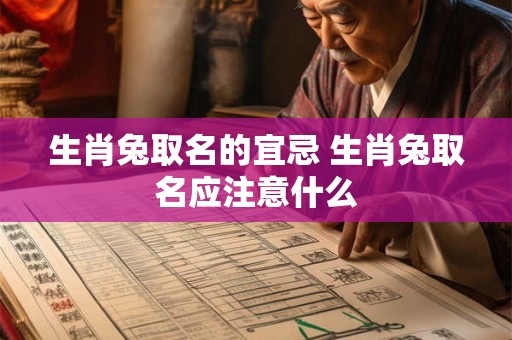 生肖兔取名的宜忌 生肖兔取名应注意什么