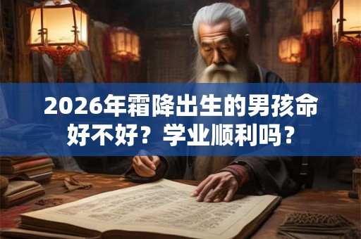 2026年霜降出生的男孩命好不好？学业顺利吗？