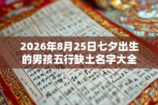 2026年8月25日七夕出生的男孩五行缺土名字大全