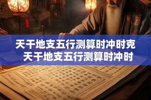 天干地支五行测算时冲时克  天干地支五行测算时冲时克