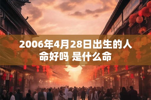 2006年4月28日出生的人命好吗 是什么命