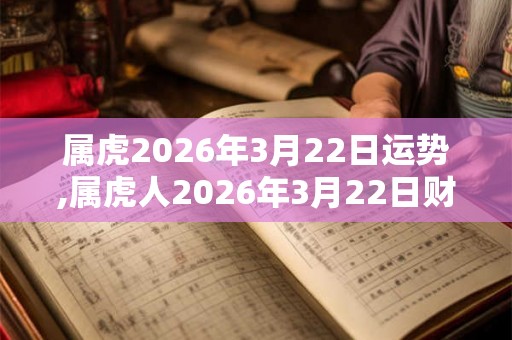 属虎2026年3月22日运势,属虎人2026年3月22日财运,生肖虎2026年3月22日运势