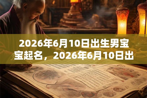 2026年6月10日出生男宝宝起名，2026年6月10日出生命运？