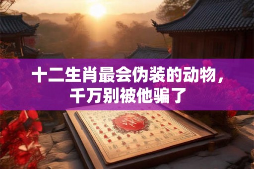 十二生肖最会伪装的动物，千万别被他骗了