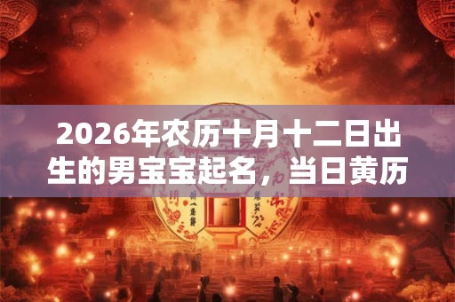 2026年农历十月十二日出生的男宝宝起名，当日黄历如何？