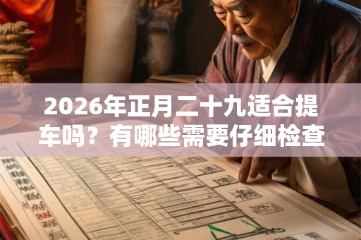 2026年正月二十九适合提车吗？有哪些需要仔细检查的？