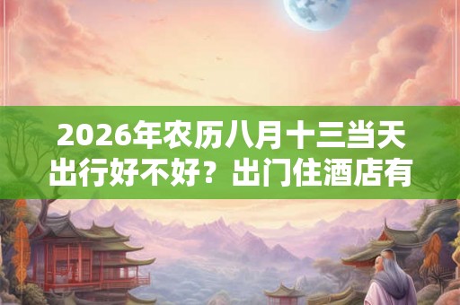 2026年农历八月十三当天出行好不好？出门住酒店有哪些禁忌？