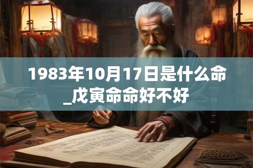 1983年10月17日是什么命_戊寅命命好不好