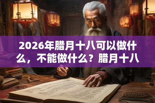 2026年腊月十八可以做什么，不能做什么？腊月十八有什么习俗吗？
