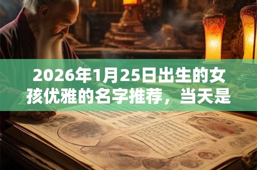 2026年1月25日出生的女孩优雅的名字推荐,当天是好日子吗? 2026年1月25日出生的女孩优雅的名字推荐,当天是好日子吗?