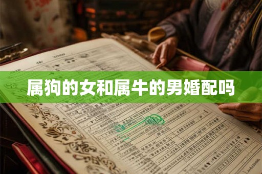 属狗的女和属牛的男婚配吗