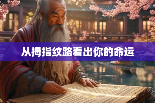 从拇指纹路看出你的命运