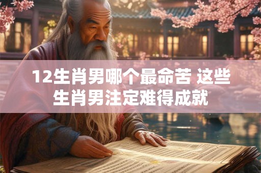 12生肖男哪个最命苦 这些生肖男注定难得成就