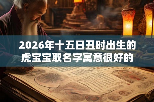 2026年十五日丑时出生的虎宝宝取名字寓意很好的