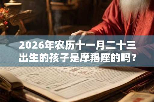 2026年农历十一月二十三出生的孩子是摩羯座的吗? 2026年农历十一月二十三出生的孩子是摩羯座的吗?