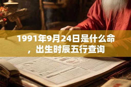 1991年9月24日是什么命，出生时辰五行查询