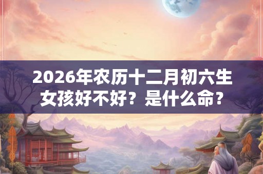 2026年农历十二月初六生女孩好不好?是什么命? 2026年农历十二月初六生女孩好不好?是什么命?