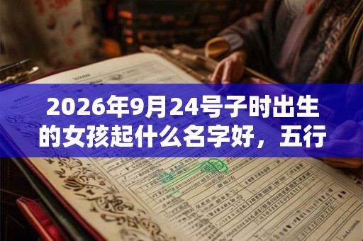 2026年9月24号子时出生的女孩起什么名字好，五行属什么
