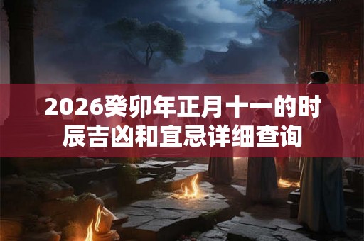 2026癸卯年正月十一的时辰吉凶和宜忌详细查询