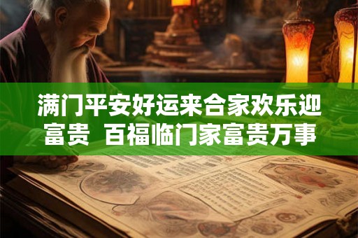 满门平安好运来合家欢乐迎富贵 百福临门家富贵万事如意人吉祥 满门平安好运来合家欢乐迎富贵 百福临门家富贵万事如意人吉祥