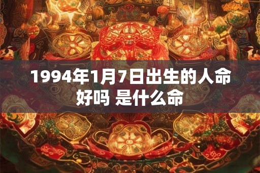 1994年1月7日出生的人命好吗 是什么命 1994年1月7日出生的人命好吗 是什么命