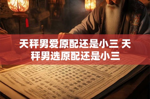 天秤男爱原配还是小三 天秤男选原配还是小三
