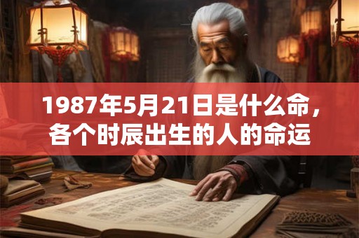 1987年5月21日是什么命，各个时辰出生的人的命运