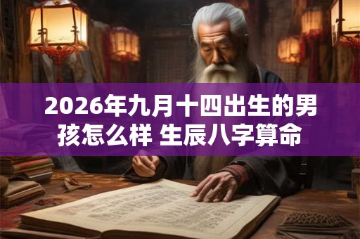 2026年九月十四出生的男孩怎么样 生辰八字算命
