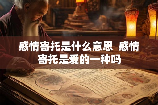 感情寄托是什么意思  感情寄托是爱的一种吗