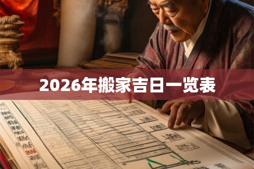 2026年搬家吉日一览表