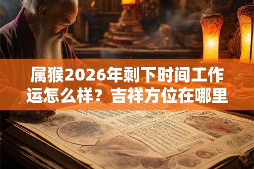 属猴2026年剩下时间工作运怎么样？吉祥方位在哪里？