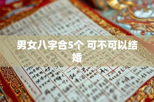 男女八字合5个 可不可以结婚