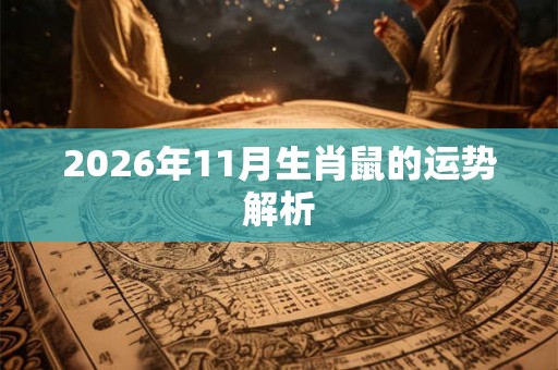 2026年11月生肖鼠的运势解析