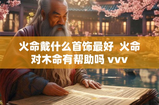 火命戴什么首饰最好  火命对木命有帮助吗 vvv