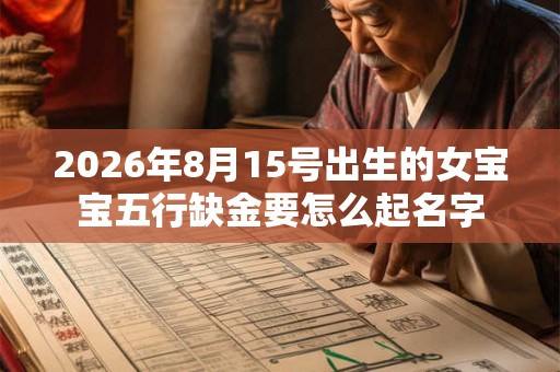2026年8月15号出生的女宝宝五行缺金要怎么起名字 2026年8月15号出生的女宝宝五行缺金要怎么起名字