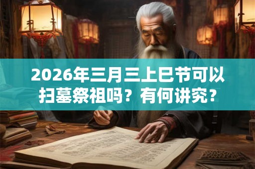2026年三月三上巳节可以扫墓祭祖吗？有何讲究？