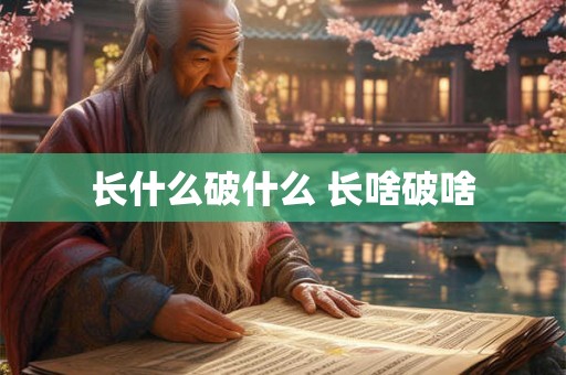 长什么破什么 长啥破啥