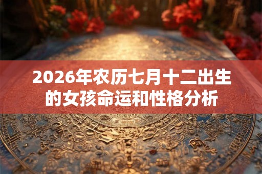 2026年农历七月十二出生的女孩命运和性格分析