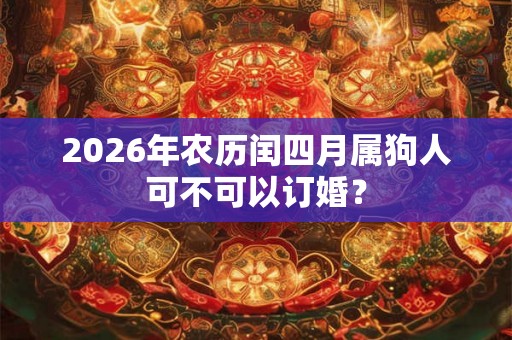 2026年农历闰四月属狗人可不可以订婚？