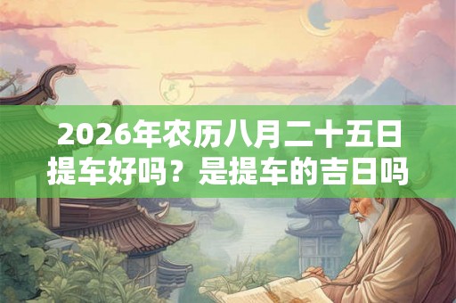 2026年农历八月二十五日提车好吗？是提车的吉日吗？