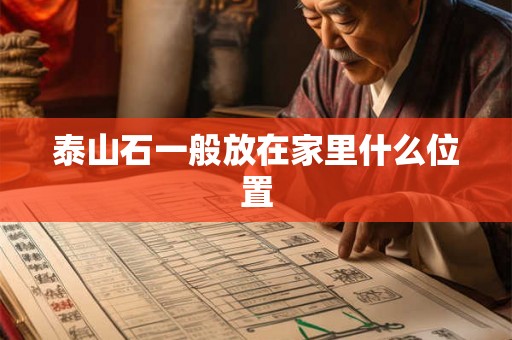 泰山石一般放在家里什么位置 泰山石一般放在家里什么位置
