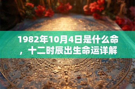 1982年10月4日是什么命,十二时辰出生命运详解 1982年10月4日是什么命,十二时辰出生命运详解