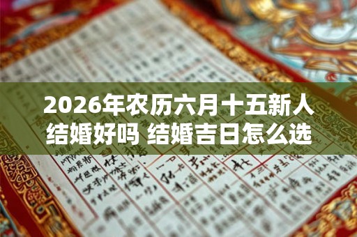 2026年农历六月十五新人结婚好吗 结婚吉日怎么选