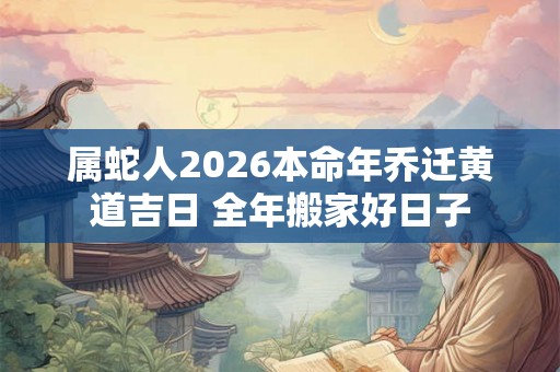 属蛇人2026本命年乔迁黄道吉日 全年搬家好日子